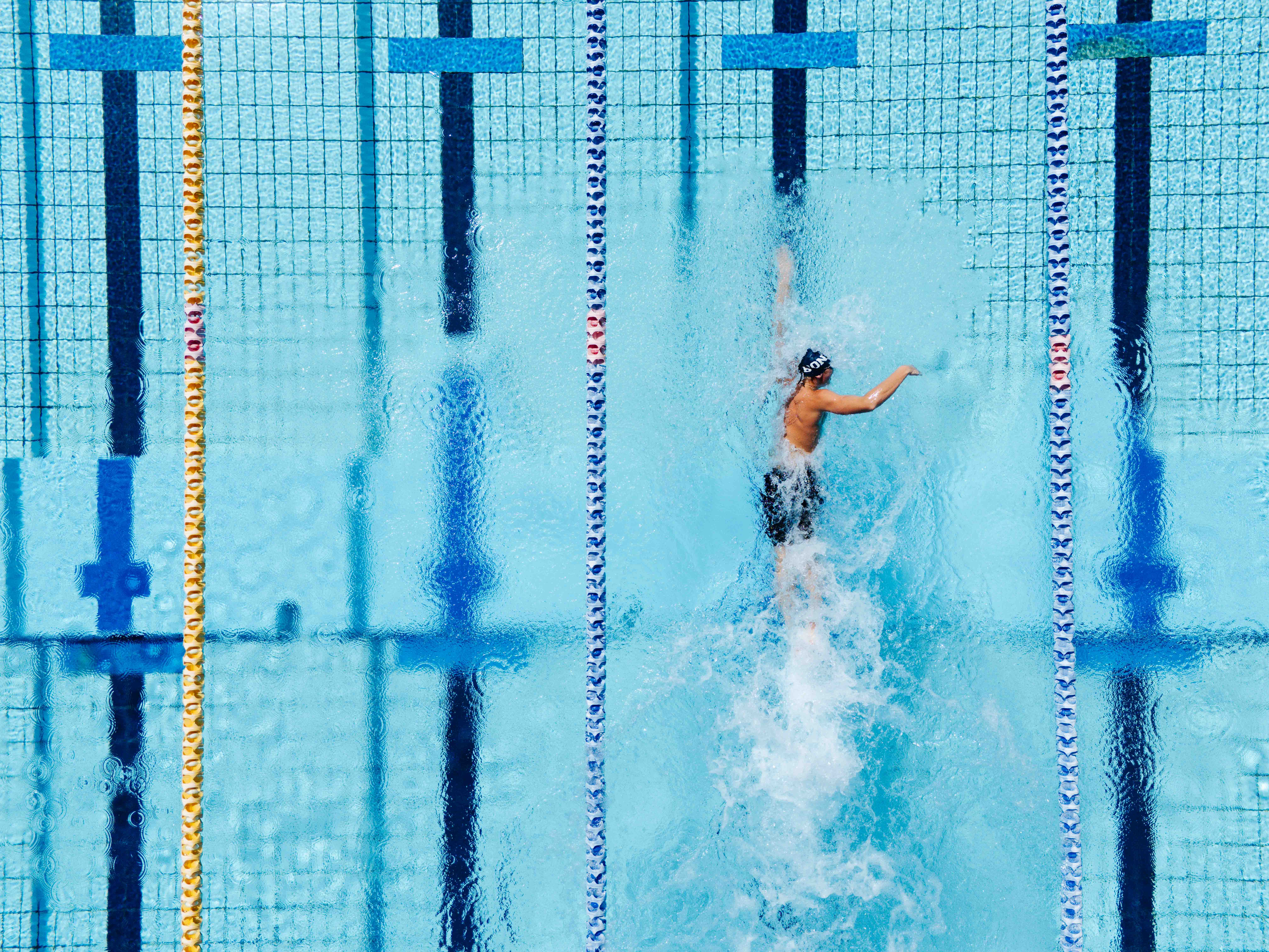 Athlete swimming in Bond pool