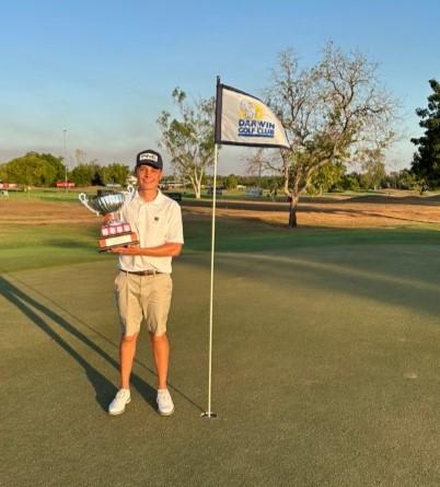 James Goffman with trophy