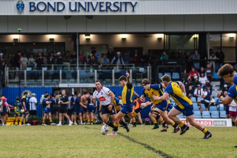 Jordan Lenac kicks off