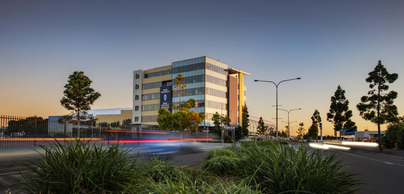 Exterior of Health Sciences & Medicine BIHS building. 
