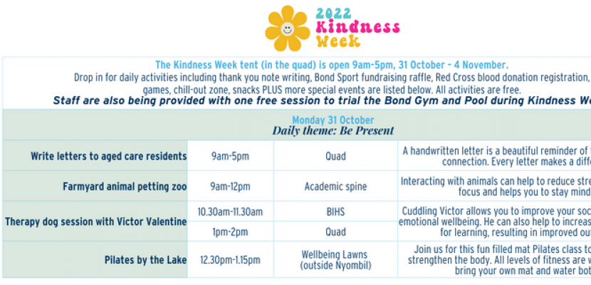kindness week 31st October