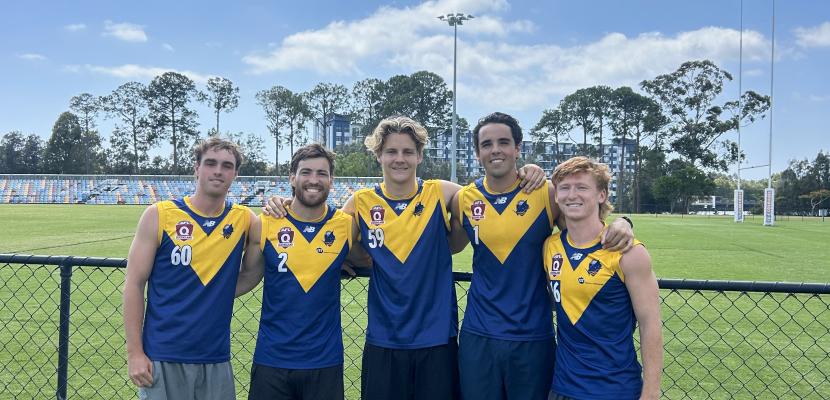 Bull Sharks players with Jack Viney