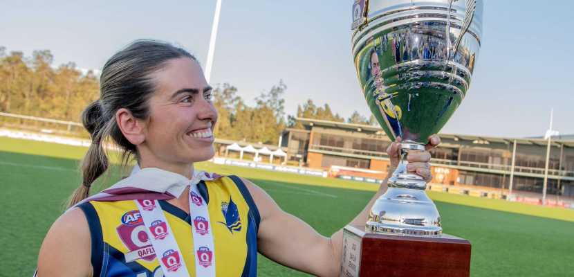 Grace Moodie with the cup
