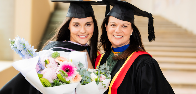 Clare and Belinda Matijevic on their graduation day.