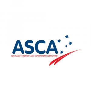 Australian Strength and Conditioning Association logo in navy and red