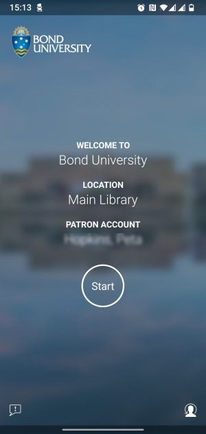 Screenshot of Library self service loans app